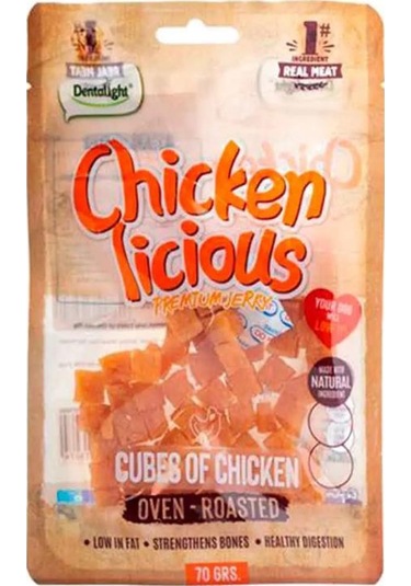 Dentalight Chicken Cube Tavuk Etli Köpek Ödül Küpleri 70 Gr