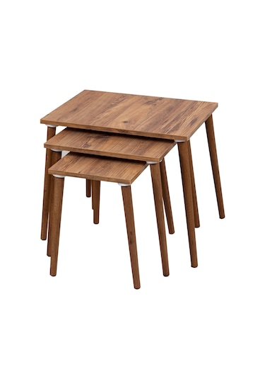 Neptün 3 Lü Zigon Sehpa Atlantik Çam