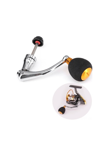 Qingmipy Altın Renkli Metal+eva Spinning Makine Kolu, 2000/3000 Serisi Orta Boy M , Cnc İşlemli Dayanıklı Ergonomik Tutamak, Balık Makinesi Tamiri Ve Değişimi İçin Uygun