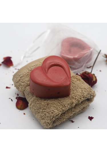 Tardan Kalp Desenli Gül Kokulu Dekoratif Banyo ve El Sabunu 100 G