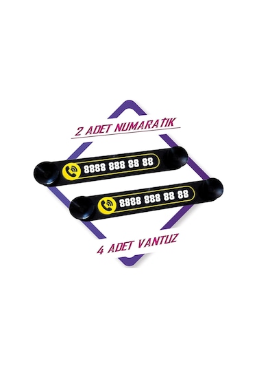 Park Telefon Numarası Numaratik Araç Numaratör 2 Adet