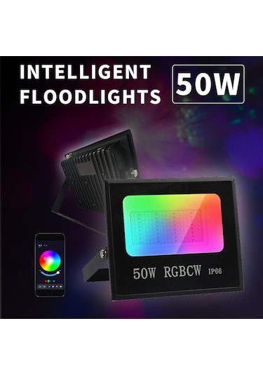 Cbtx 50w Tuya App Akıllı Led Işık Ip66 Su Geçirmez Renkli Rgb Lamba Açık Fabrika Depo Projektör Diğer