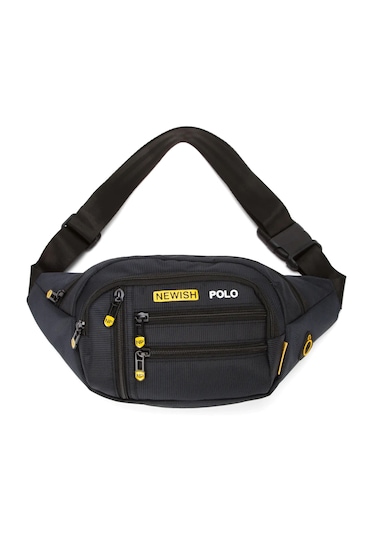Newish Polo Çapraz Bel Ve Omuz Çantası-free Bag Siyah Sarı