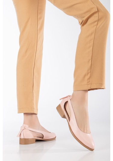 Volpen Cilt Kısa Topuk Ayakkabı Mint Yeşil Pudra