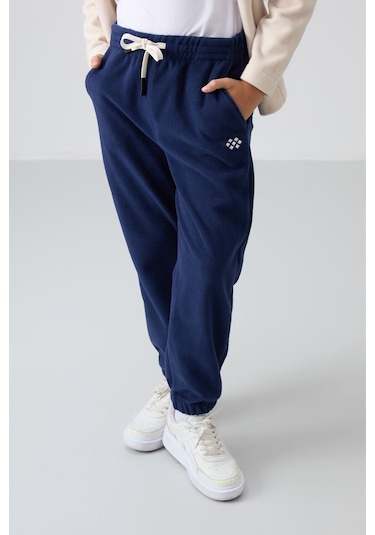 Tommy Life Lacivert Kalın Yumuşak Dokulu Standart Fit Nakışlı Polar Erkek Çocuk Eşofman Alt - 11220 Lacivert