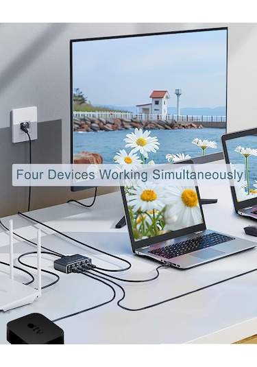 Rj45 Gigabit Ethernet Çoklayıcı 1x4 100m İletim