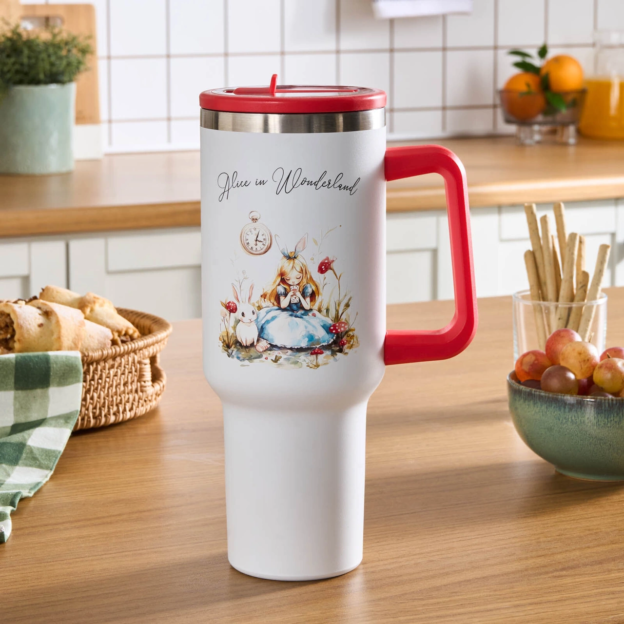 Karaca Star Hero Alice Çelik Sızdırmaz Termos 1150 Ml Kırmızı