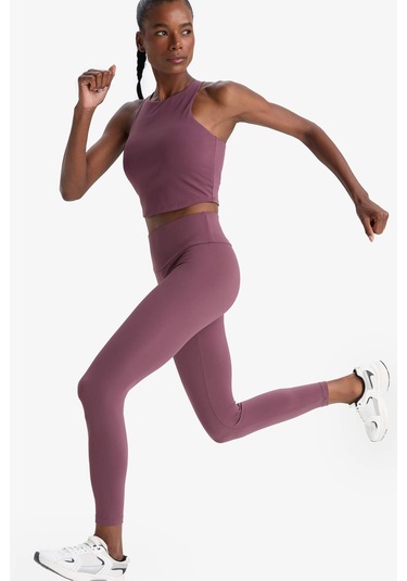 Defacto Defactofit Yüksek Bel Baskılı Beli Saran Esnek Kumaş Sporcu Tayt B4147ax25aubr492 Bordo