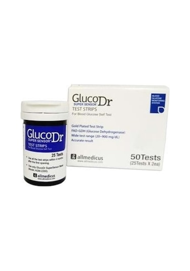 Gluco Dr Şeker Ölçüm Cihazı Strip 50 Adet