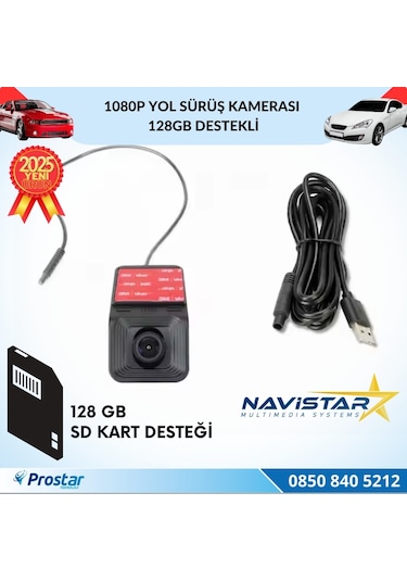 1080p Full Hd 128gb Destekli Usb Yol Sürüş Kamerası