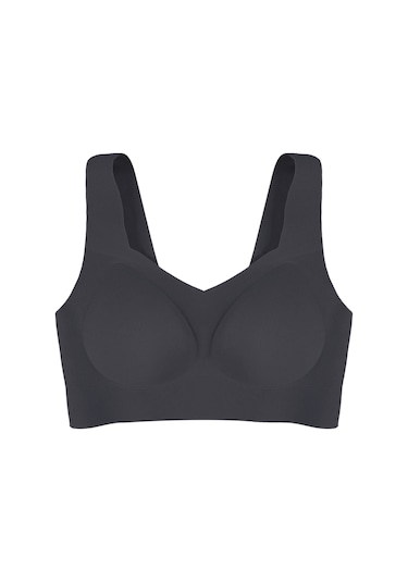 Balensiz Lazer Dikişsiz Çıkarılabilir Pedli Kalın Askılı Görünmez Sütyen Siyah