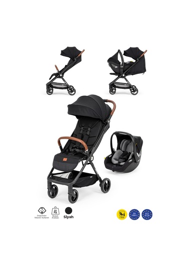 Kanz Instreet Autofold Travel Sistem Bebek Arabası Siyah Antrasit - Siyah