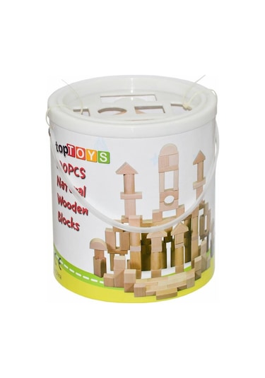 CS-8831 Natural Ahşap Blok Seti 100 Parça -Chiva