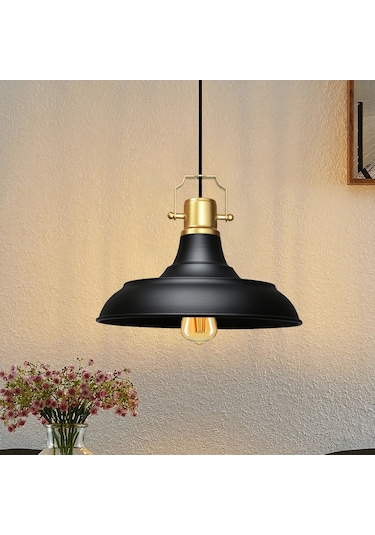 Homing Retro Gold Üst Detaylı Metal Sarkıt Ayd-3631 Siyah - Altın