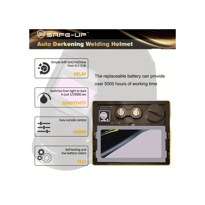 Willowhaven Su Safe-up Kaynak Maskesi Oto Kararan M 3 Laminatlı 93x43mm