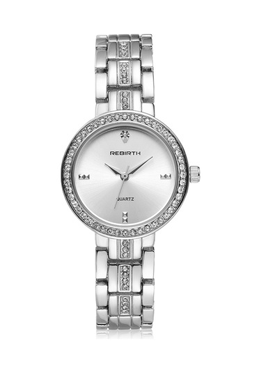 Samdoo Kadınlar İçin Yaşam Suya Dayanıklı Kuru Stili Ultra İnce Kasa Ve Paslanmaz Çelik Kayışlı Quartzluk Kol Saati Gümüş Silver