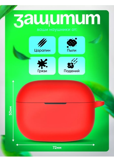 Dzen-store Realme Buds T300 Kulaklık Kılıfı 206902030 Kırmızı