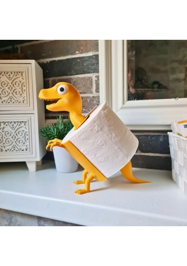 Jian Fan Dinozor Kağıt Rulo Tutucu 3d Baskısüleri
