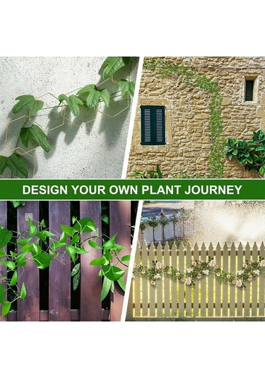 Ebitda 18 Adet Metal Bitki Destek Kafes Tırmanma Tesisleri, Duvar Kancaları İle Bahçe Dekorasyonu