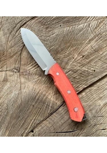 Dmr Çelik El Yapımı Çakı Bıçak Avcı Çakısı Kamp Bıçagı Özel Çelik 20cm Kırmızı
