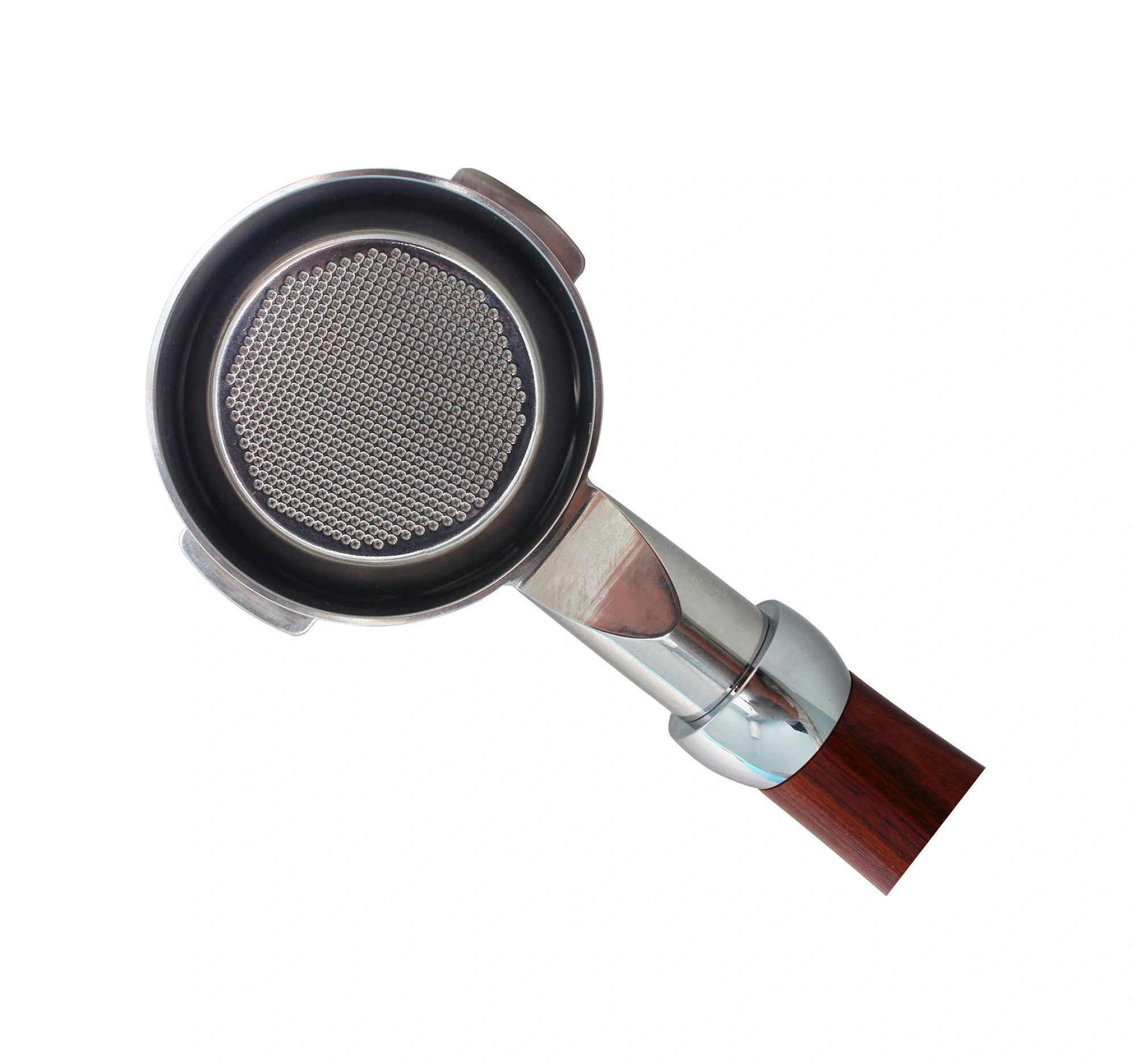 Kosona 58mm Çelik Kahve Filtre Sepeti - İki Kişilik Tek Duvarlı Kahve Hazırlama Aleti Gümüş