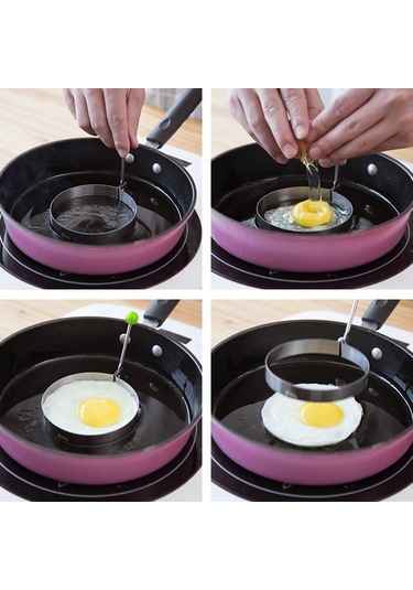 4 Arada 1 Paslanmaz Çelik Kızarmış Yumurta Gözleme Kalıbı Diğer