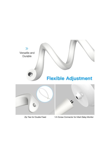 Teltree Vava Bebek Monitörü 720p Uyumlu Beyaz Desteği - Df-1078+df-3033 Modeli, 1/4 Cıvata Bağlantısı Ve Düz Bantlı Macera Bandı İle Beyaz