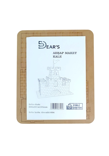 Ahşap Maket Kale 226 X 221 X 125mm