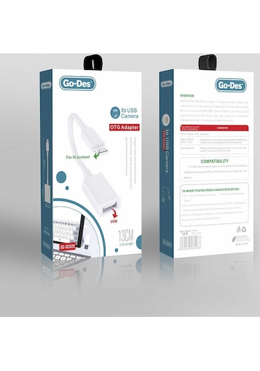 Go Des GD-UC029 Lightning To USB Dönüştürücü Adaptör iPhone iPad uyumlu - ZORE-258861