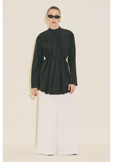 Manuka Pliseli Tunik Siyah Ss26tnk00004-01 Siyah