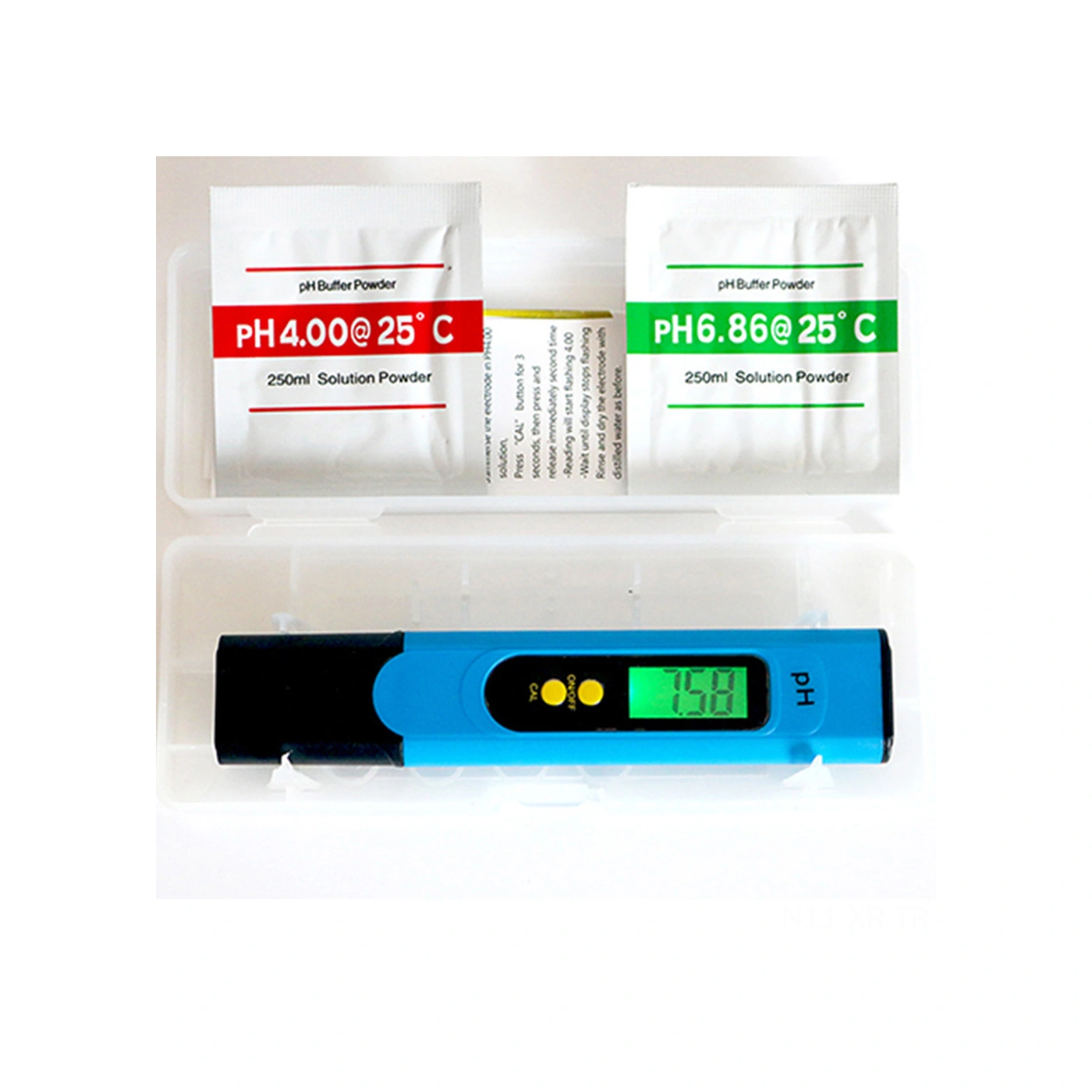 Xiyyadms Portatif Su Kalitesi Testeri Ph01 - Yüksek Hassasiyetli Otomatik Kalibrasyonlu Asitlik Ölçer, Mavi Çok Renkli