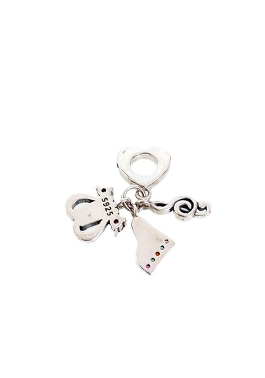 925 Ayar Gümüş Zarif Piyano Arp Sallantılı Tasarım Pan Bileklik Uyumlu Kadın Charm Doğum Günü Hediye Gümüş