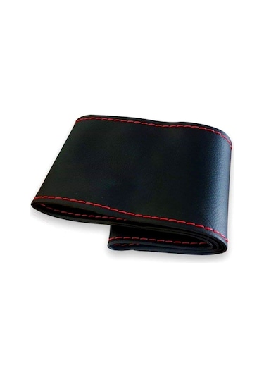 Toyota Corolla Uyumlu Dikmeli Direksiyon Kılıfı Soft Kırmızı Ipli Esnek Kokusuz