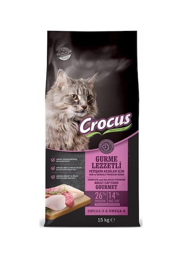 Crocus Gurme Yetişkin Kedi Maması 15 KG