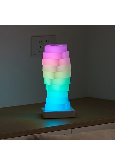 Conventions1 Dıy Renk Değiştiren Masa Lambası Rgb 16 Renkli Led Açık Mor