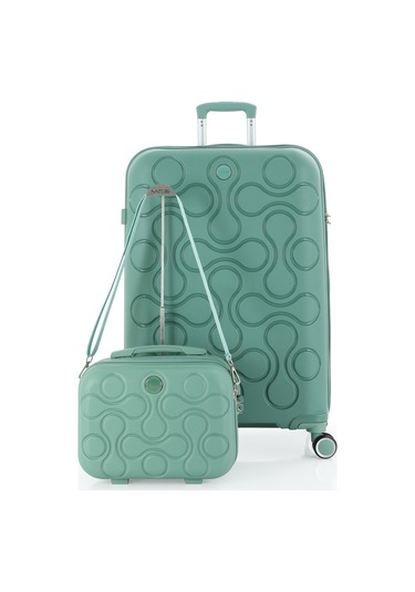 Mçs Polipropilen 2li Valiz Seti Büyük & Makyaj V376 S23sy1000047-set 10426 Su Yeşili