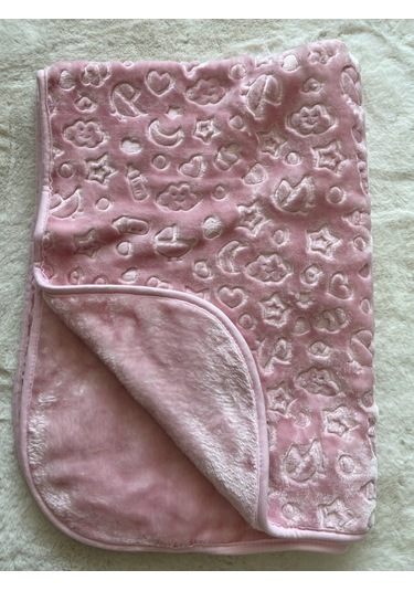 Biberon Baskılı Kışlık Golden Battaniye 100 120cm Pembe