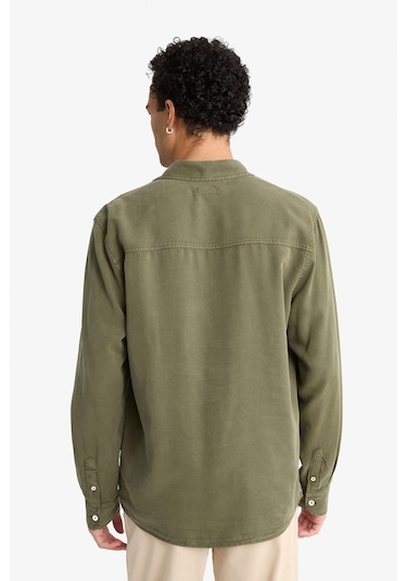 Defacto Regular Fit Twill Uzun Kollu Gömlek G0406ax25aukh438 Haki