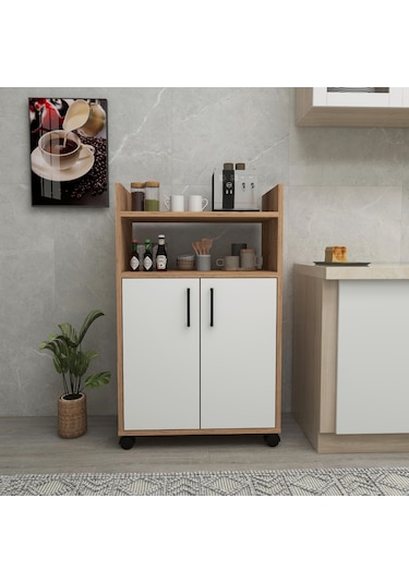 Arnetti Mutfak Banyo Tiraks Çok Amaçlı Dolap Atlantik Çam Beyaz