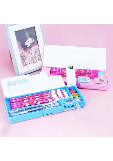 Xj-kawaii Kalem Kutusu Okul Malzemeleri Deforme Saklama Kutusu Karikatür Kalem Kutusu Plastik Kalem Kutusu Çocuk Öğrenci Okul Malzemeleri Hediyeler Th