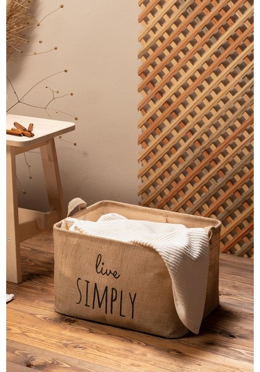 Ocean Home Textile Live Simply Jüt Sepet 42 x 31 x 25 cm