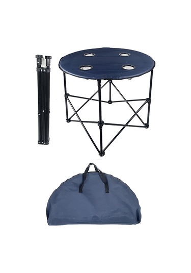 Katlanabilir Ha127 Çantalı Mavi Kamp Masası 4 Kişilik