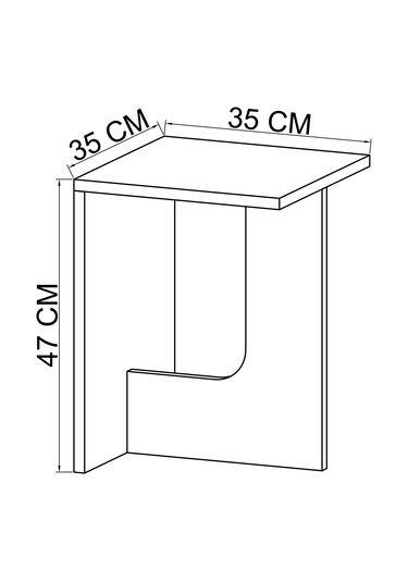 Terni Çok Amaçlı Yan Sehpa Bohem Traverten 35 Cm