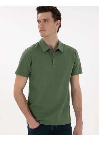 Pierre Cardin Erkek Haki Tişört 50307581-vr027 Haki