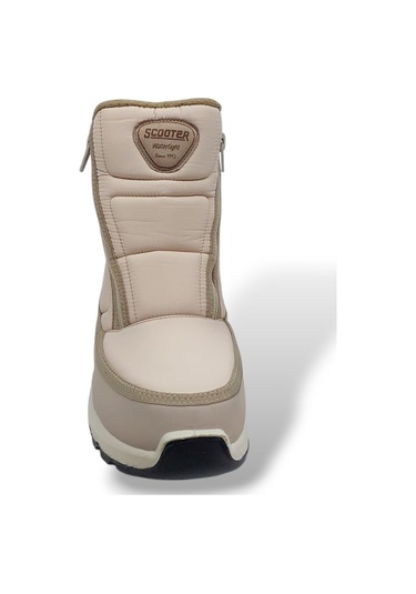 Scooter 7449 Kadın Krem Fermuarlı Su Geçirmez Watertight Kar Botu Krem