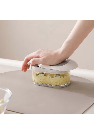 Verimli Manuel Sarımsak Ve Zencefil Kesici - Mutfak İçin El İtmeli Kıyma Makinesigösterildiği Gibi Siyah