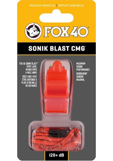 Fox 40 Sonik Blast Cmg Safety Düdük Turuncu - İpli 9203-0308 Çok Renkli