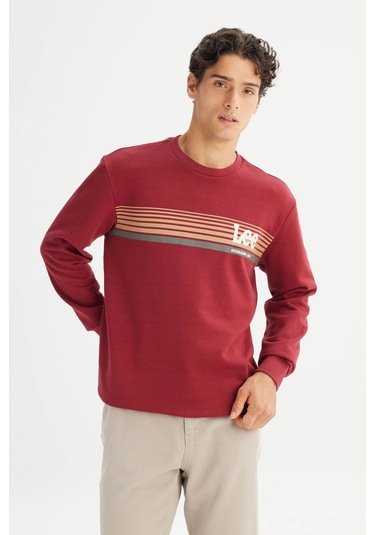 Lee Erkek Sweat L2520099 810 Bordo Bordo