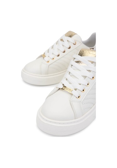 Tamer Tanca Kadın Beyaz Suni Deri Sneakers & Spor Ayakkabı 1065 065 Bn Ayk Sk25-26 Beyaz/gold Beyaz