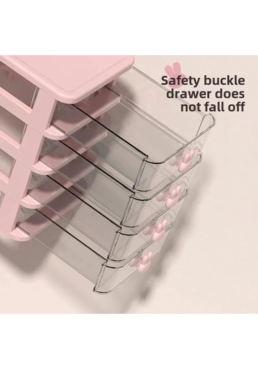 Beyaz Tavşan Üç Katlı 45 Adet Çekmeceli Çok Katlı Plastik Depolama Dolabı A